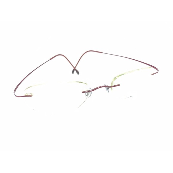 Silhouette Titanium Burgundy Dark Red Rimless Eyeglasses Frames 19 140 Austria - Picture 1 of 13